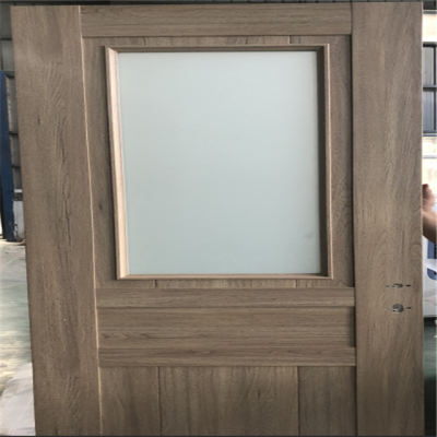 Wpc assembly door with Frosted tempered glass used for toilet door or bathroom door high quality lowest price